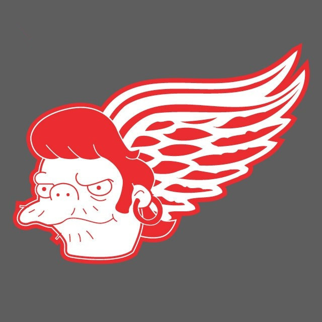 Detroit Red Wings Simpsons iron on heat transfer